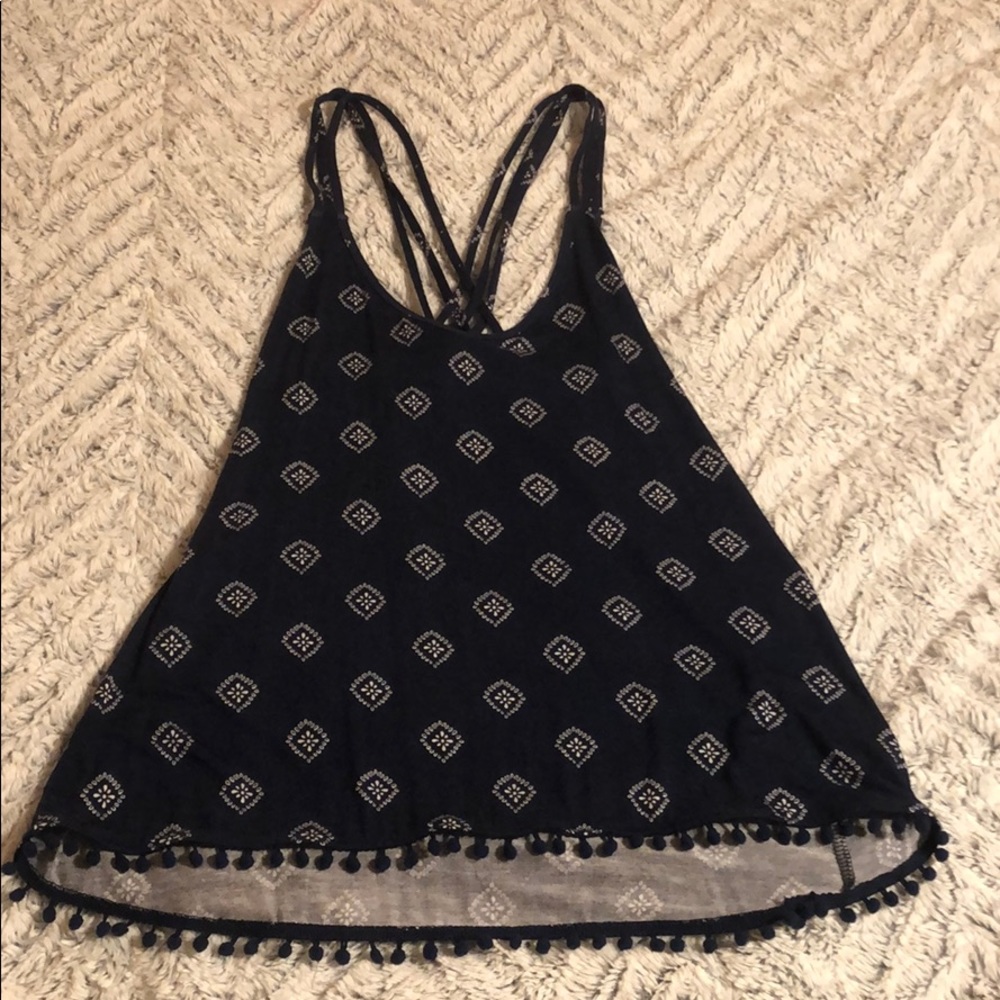 navy tank top